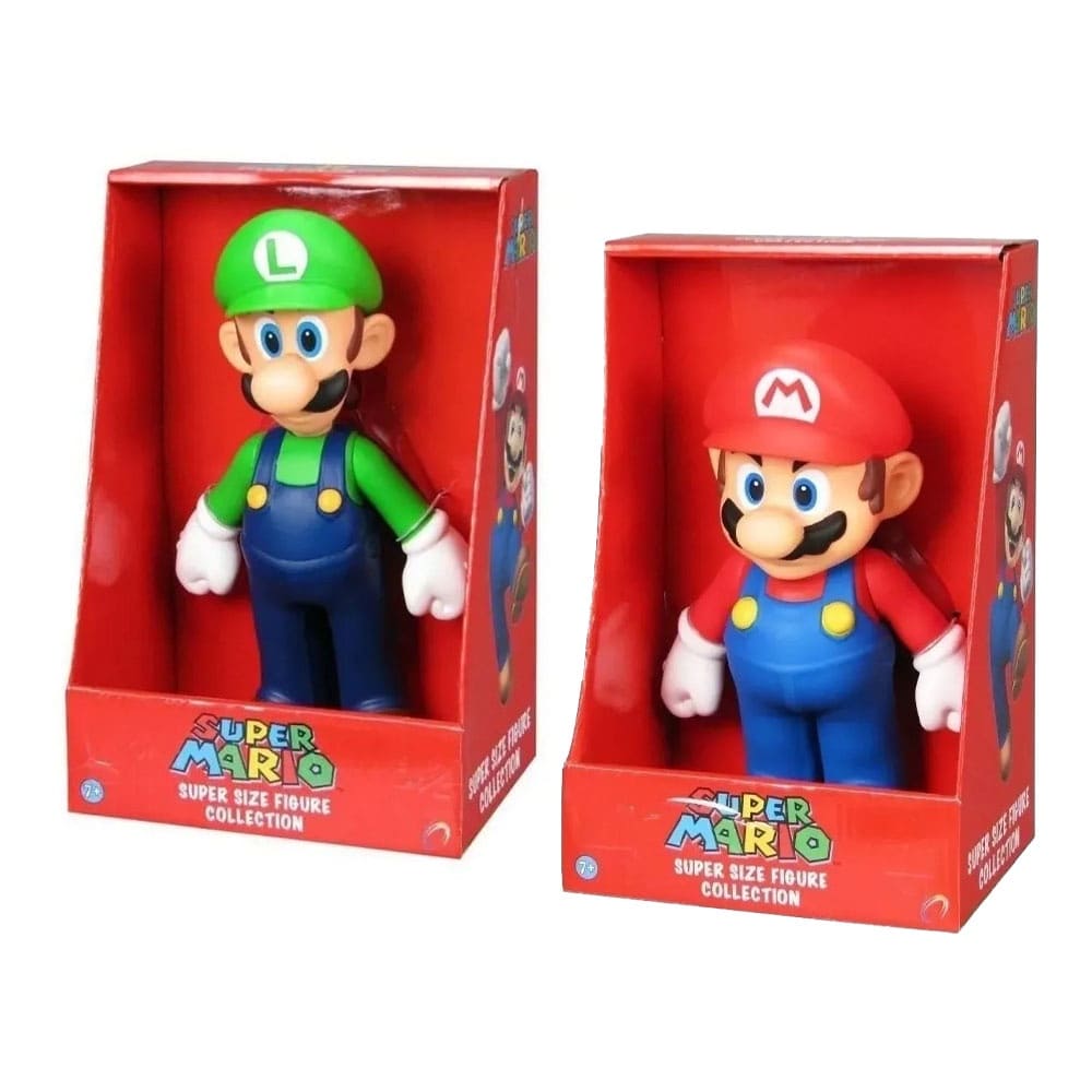 BONECO SUPER MARIO BROS E LUIGI GRANDE ARTICULADO 21 CM 3