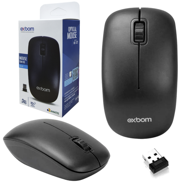 MOUSE OPTICAL SEM FIO EXBOM MS-S22