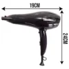 Secador De Cabelo Profissional Preto/Vermelho MSE-2600B 220v - Tomate - Image 3