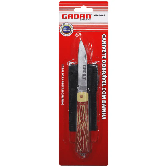 Canivete Inox c/ Ponta Lamina 9cm Larga - CAIXA C/ 120 PEÇAS