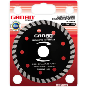 GD-3064 - DISCO DE CORTE 4" DIAMANTADO TURBO