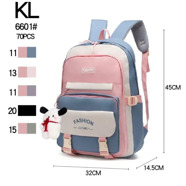 6601 - Mochila Feminina Básica CAIXA C/ 70 PEÇAS